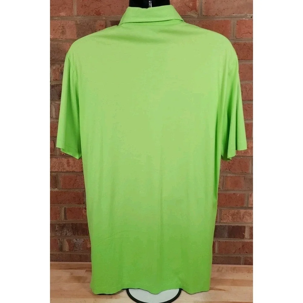 Polo Ralph Lauren Mens L Shirt Long Green Vintage Lisle Charleston Golf Big Pony
